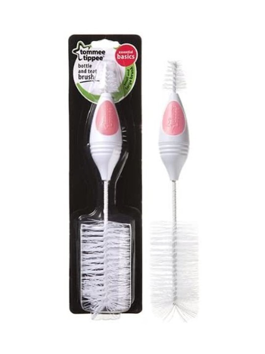 Tommee Tippee Essentials Bottle and Teat Brush (Pink) image number 1
